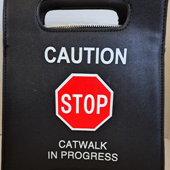 Unbranded | Bags | Caution Sign Shape Crossbody Bag Black  display picture 1